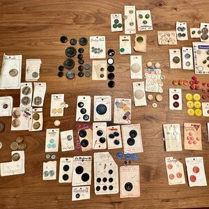 Vintage button collection for sewing and crafts